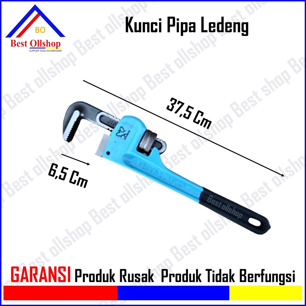 Kunci Pipa 12&quot; inch ~ 18&quot; inch / Adjustable Pipe Wrench / Kunci Pipa Ledeng Heavyduty 14 Inch