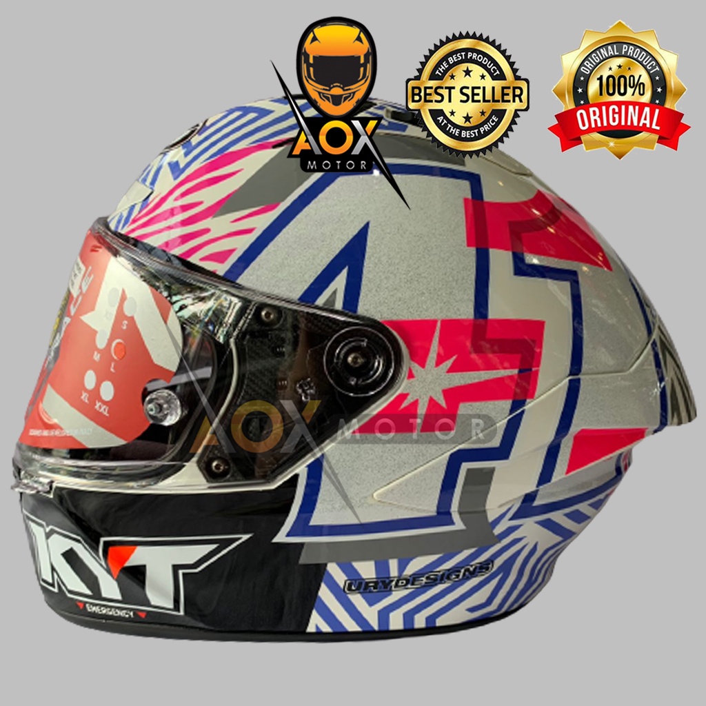 Helm KYT NZ RACE ESPARGARO REPLICA 2022 Fullface, GRATIS Jaring Helm