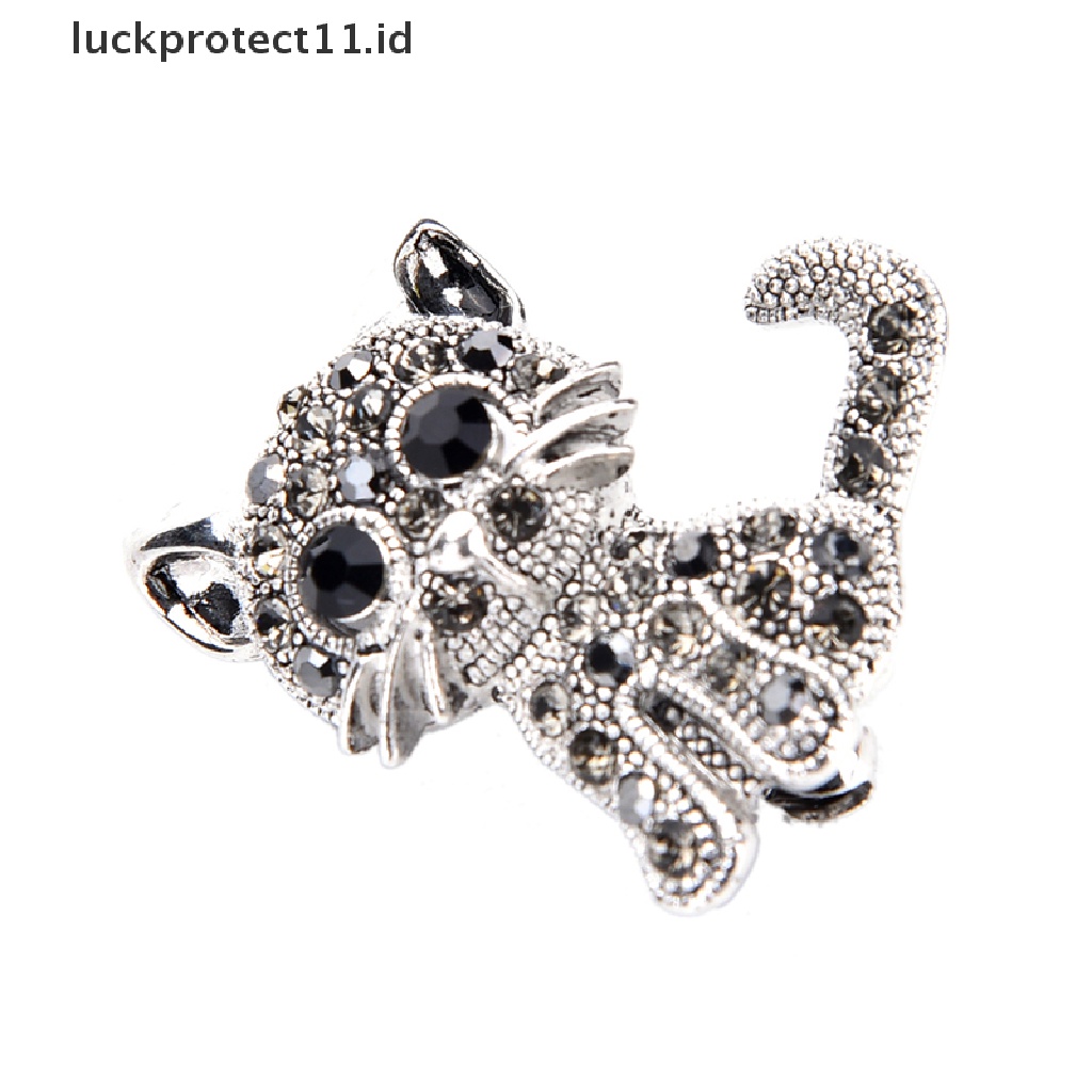 /Fashion Hot// Fashion// Kucing Kecil Yang Lucu Bros Pin Antik Berlapis Perak Mantel Kemeja Klip Fashion.
