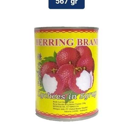 

♚♚ Buah LYCHEE HERING BRAND 567gr (buah lychee dalam syrup)