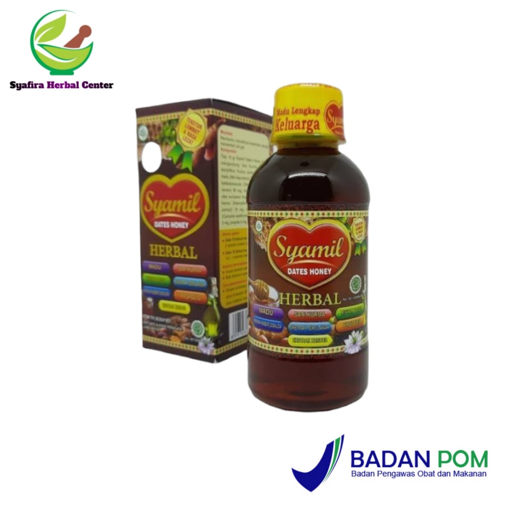 

MADU SYAMIL FAMILY DATES HONEY / Madu Herbal Lengkap Keluarga