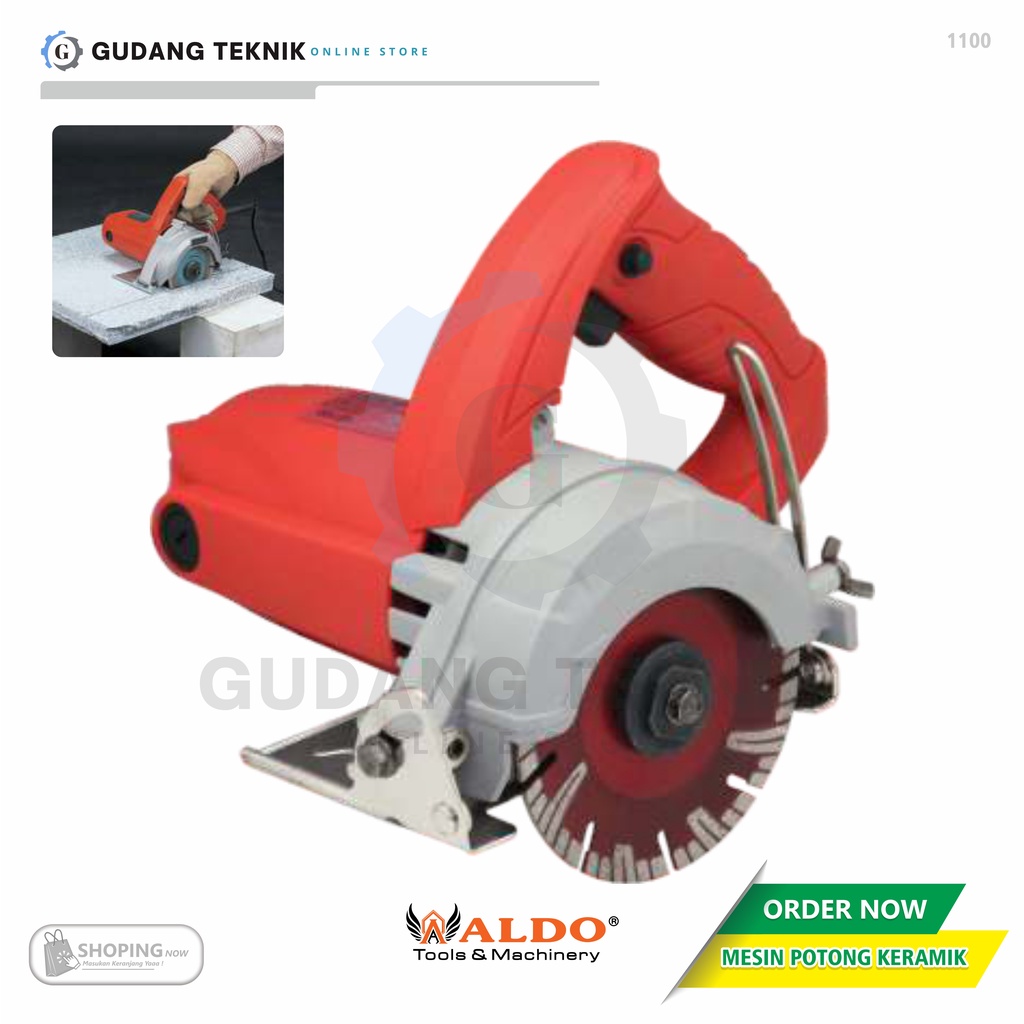 Mesin Potong Keramik 110mm ALDO 1100 / Marble Cutter Keramik Granit Granite ALDO - Mesin Potong Keramik 1250W ALDO 1100