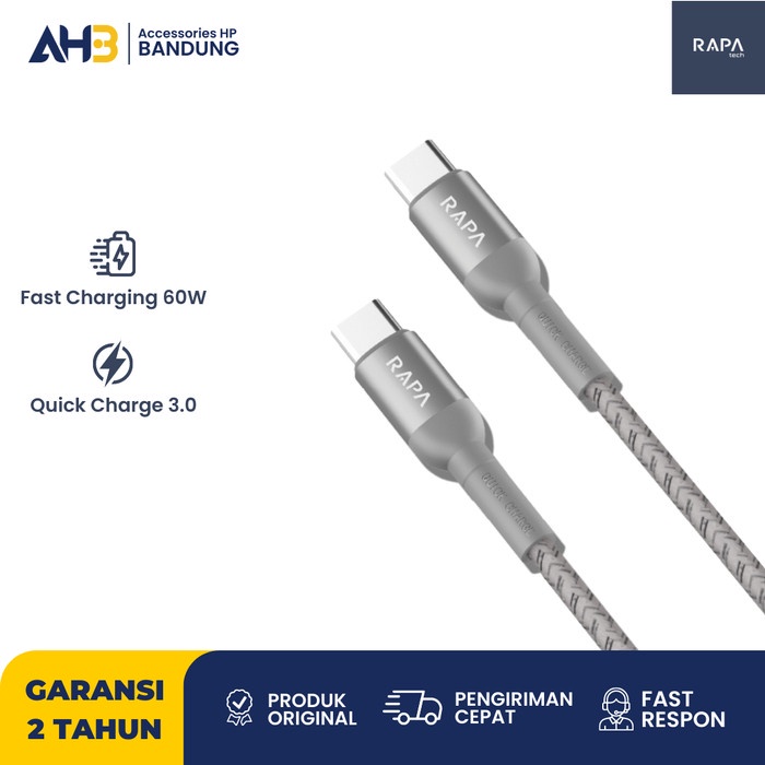 Kabel Data USB-C To USB-C 60W Rapatech Line I - DC1013