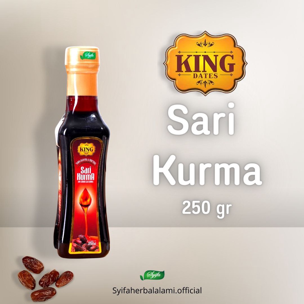 

Sari Kurma King Dates 250g - Suplemen Penambah Berat Badan - Obat Alami Sembelit - Penambah Stamina Tubuh - Pencegah Anemia / Kurang Darah - Menjaga Nutrisi Kehamilan - penambah nafsu makan