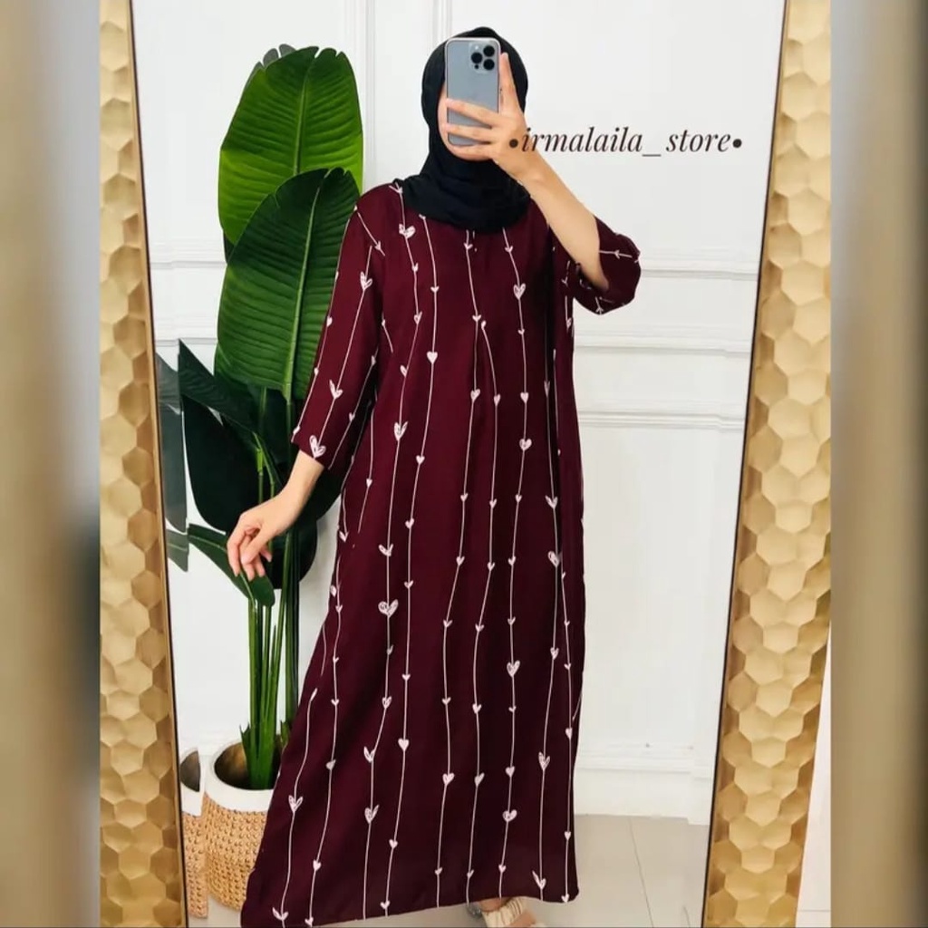 Daster Gamis Semata Kaki / Long Daster Lengan 3/4 / Daster sematakaki busui / Daster tangan / Daster rayon busui