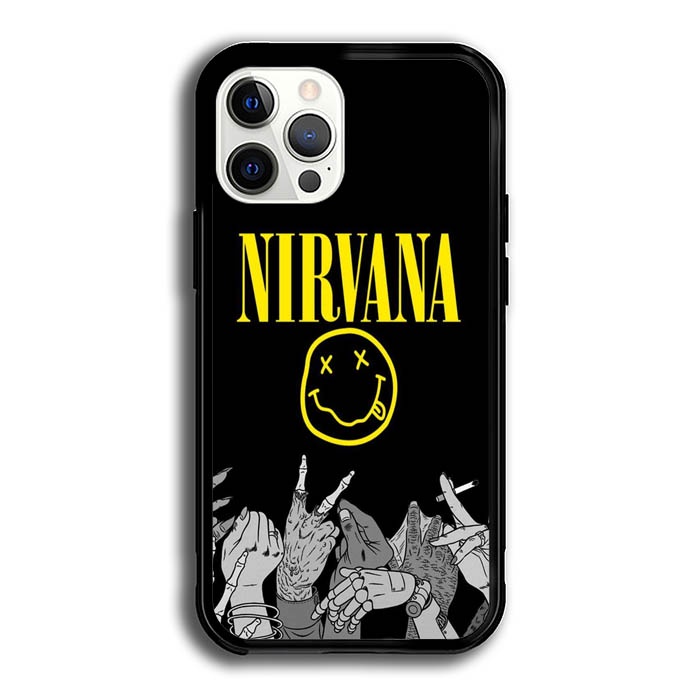 Hardcase Casing iPhone 12 11 X XS XR 7 8 Pro Max Mini Plus SE 2020 Nirvana Band AB0553 Case Cover