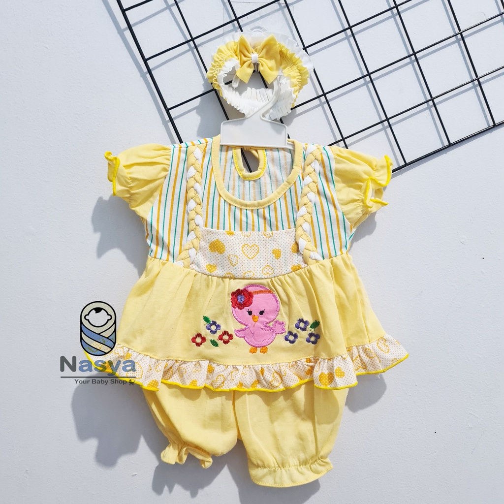 [A-009] NEW !! Setelan Baju Bayi 0-6 Bulan (GRATIS Bandana) / Baju Anak Bayi Perempuan motif animal