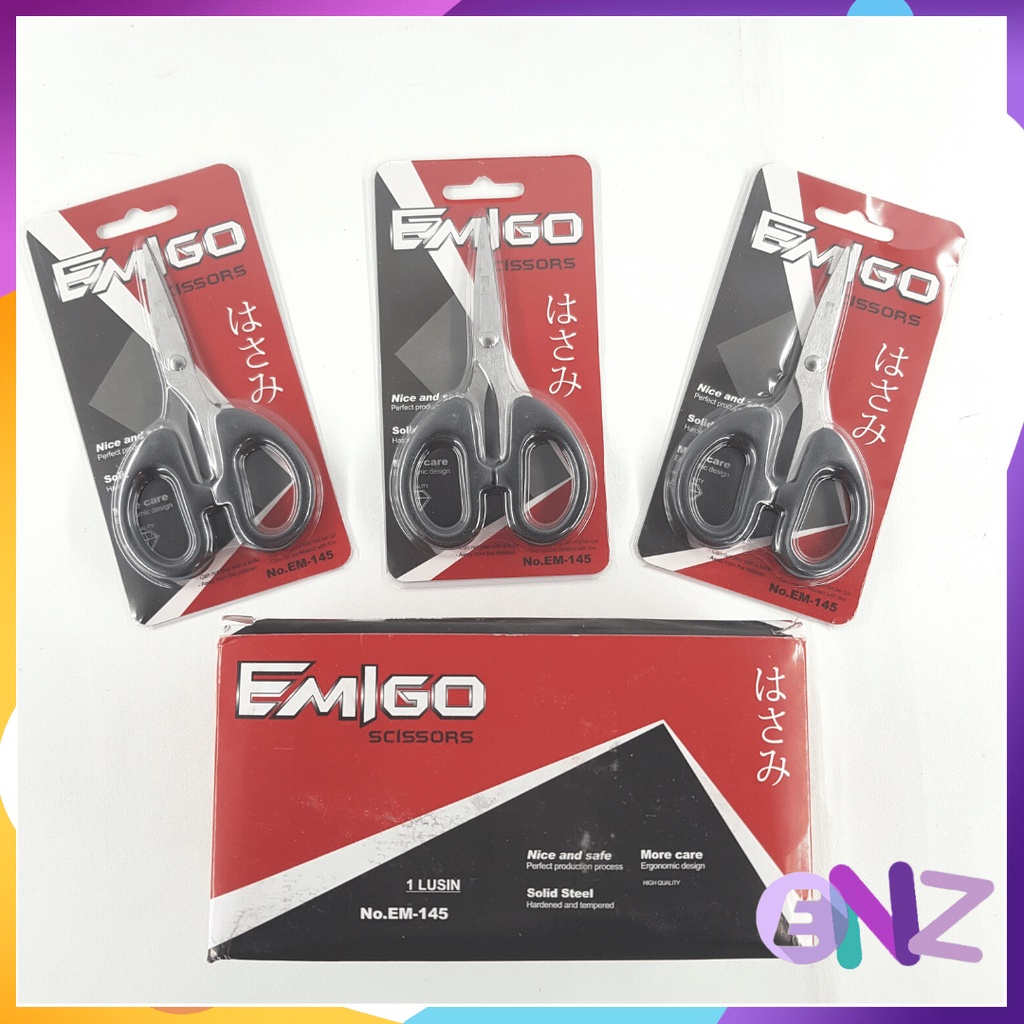 ENZ ® GUNTING STAINLESS EMIGO SERBAGUNA / SCISSOR KERTAS TAJAM SERBAGUNA  1251