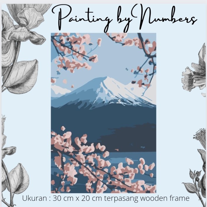 

DIY painting by number 30x20 kerajinan tangan - Sakura Season