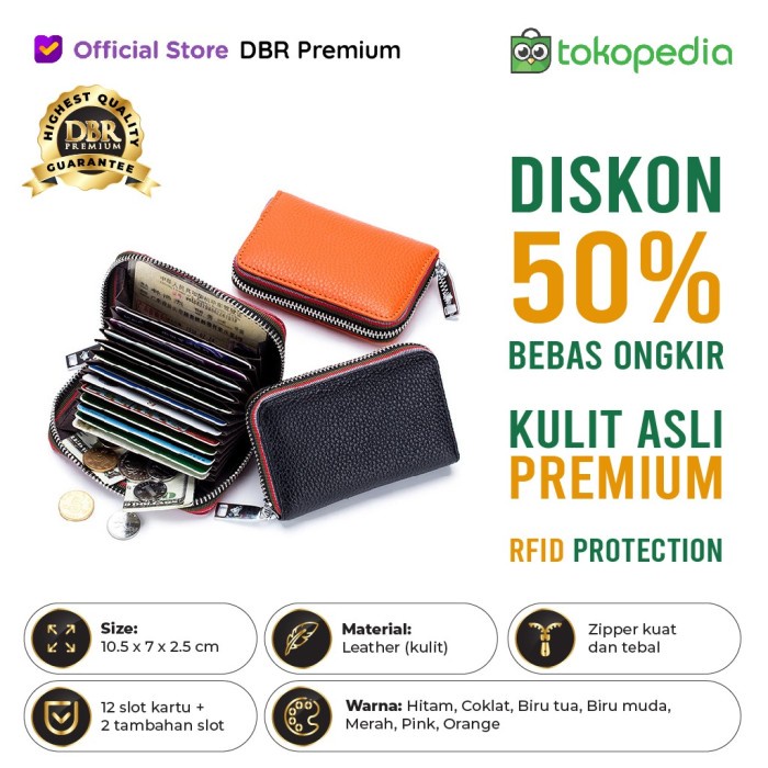 

KOMPLIT DOMPET KARTU CARD HOLDER RFID 7155 KULIT BERKUALITAS 12 SLOT KARTU Code 1100