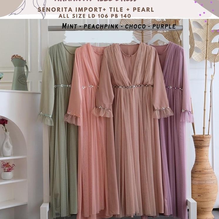 Viral [ORI] Capadokiya Tile Dress/Dress Tulle Ld 100 110 120/Dress Kondangan/Dress Maternity/Dress B