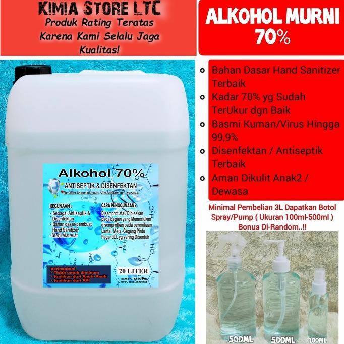 Alkohol 70% 20 liter / Alkohol 96% 20 Liter ( Alkohol Murni )