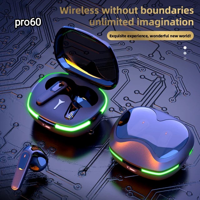 PRO70/PRO60 TWS Gaming Wireless Headphones 5.1 Bluetooth Earphones Touch Control Sports Headset Earbuds With Microphone