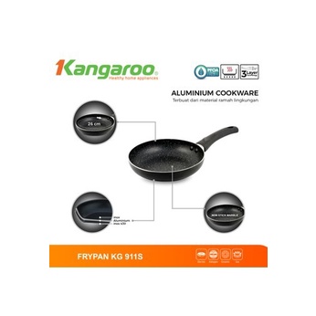 Wajan Kangaroo KG911S Marble Frypan 26cm - Anti Lengket