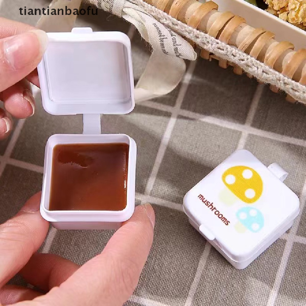 [tiantianbaofu] 4pcs Botol Bumbu Saus Dapur Botol Kecap Mini Portable Pot Kecil Butik