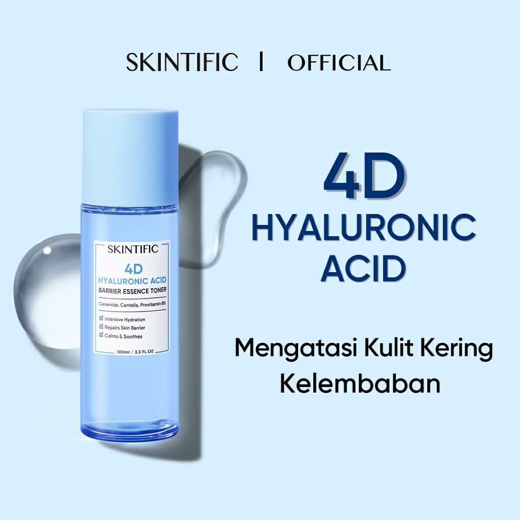 【Ready stock】SKINTIFIC 4D Hyaluronic Acid (HA) Barrier Essence Toner Hydration Toner Defeat Dryness In10S 100ML Toner Pelembab