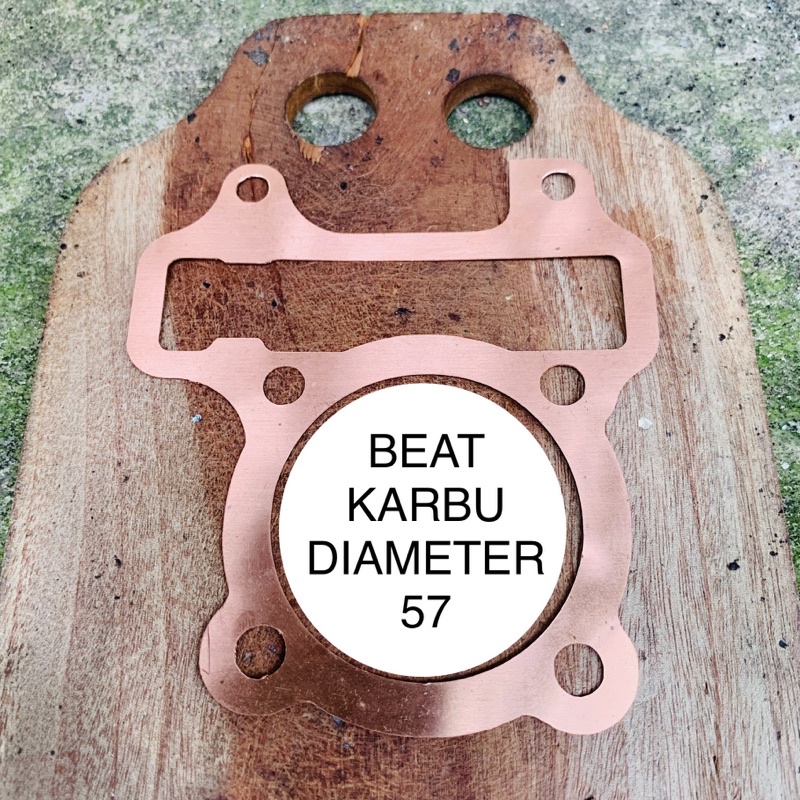 PAKING TEMBAGA BLOK HEAD BEAT KARBU TEBAL 0.5 MILI PERPAK TEMBAGA BEAT KARBU DIAMETER 57 MILI METER