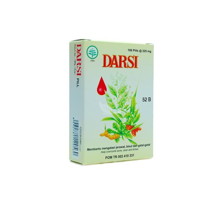 Jual Darsi Pil Obat Bersih Darah Jerawat Bisul Gatal 100 Pil