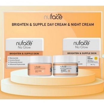 NUFACE Nu Glow Day & Night Brighten Supple Skin - Cream Pelembab Wajah Mencerahkan - Pelembab Wajah 