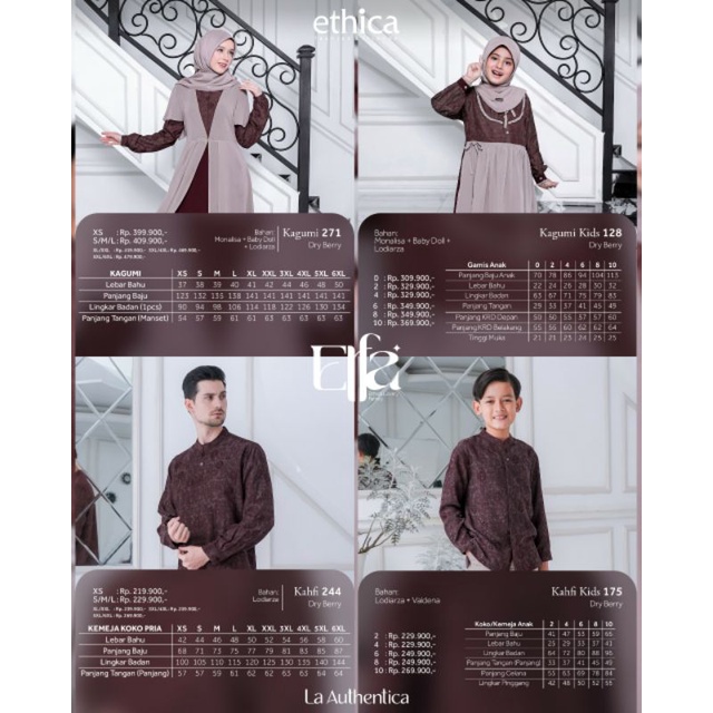 Ethica Kagumi 271 Dry Berry Baju Muslim Gamis Dress Premium Terbaru Ori Lebaran 2023