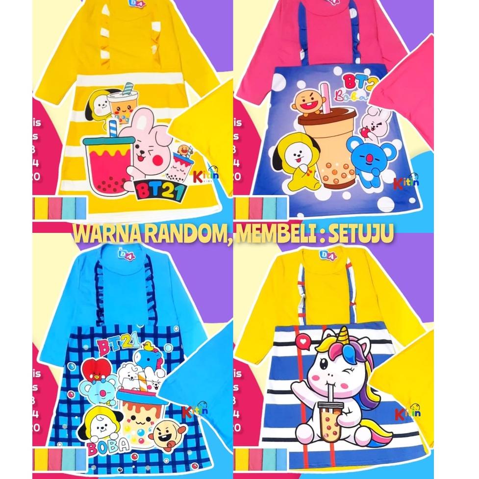 STP.11De22ᴴ ‑ DN - GAMIS ANAK PRINTING SET HIJAB 2-10 TAHUN/ BAJU MUSLIM NGAJI ANAK PEREMPUAN MOTIF 