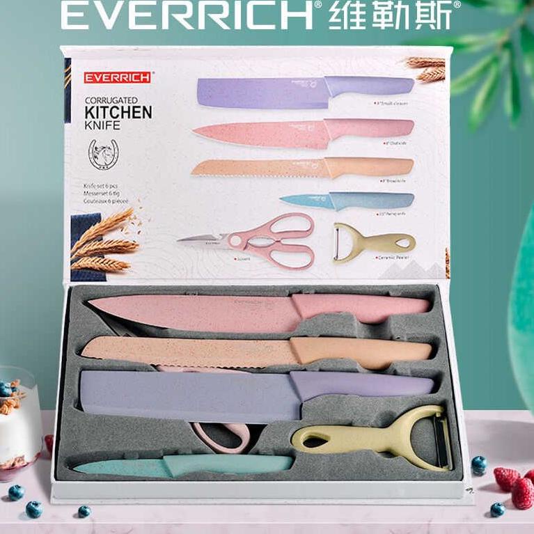 C99M  SET EVCRIVERH WARNA WARNI 6 IN 1 ORIGINAL DUS BUKAN MAGNET  /  SET JERAMI / PERALATAN MASAK  S