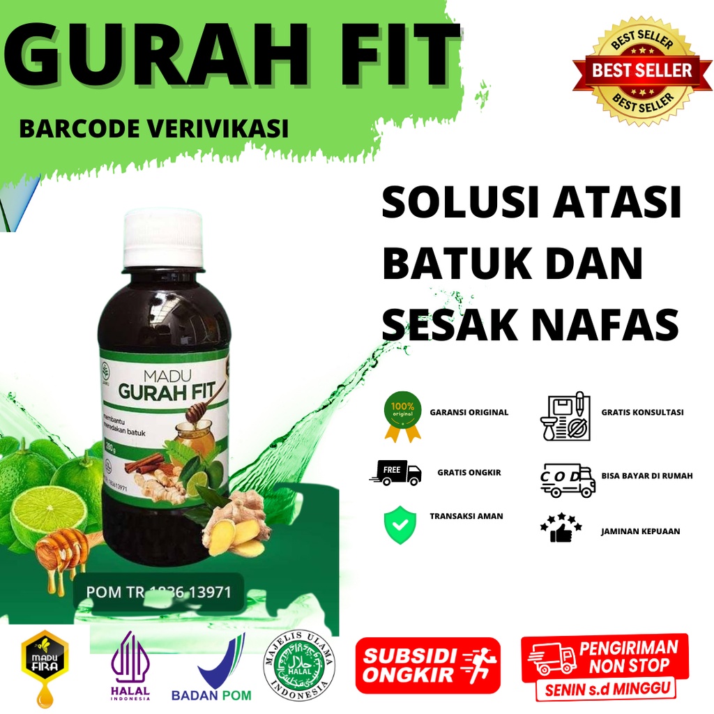 

Madu GURAH FIT Mengatasi Bronkitis Sinusitis Radang Tenggorokan Batuk Menahun dan Asma batuk berdahak tbc