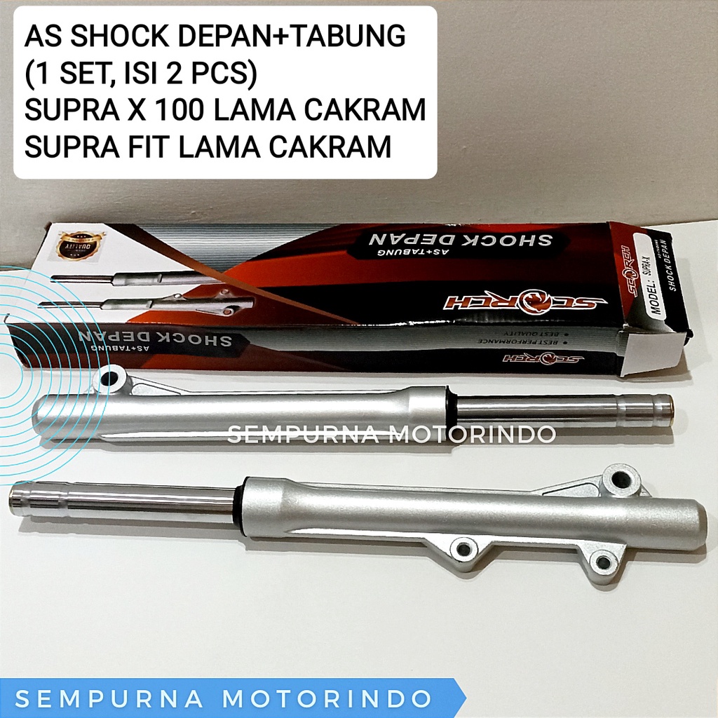 AS+TABUNG SHOCK DEPAN SUPRA X 100 LAMA,SUPRA FIT LAMA (CAKRAM) - SCORCH