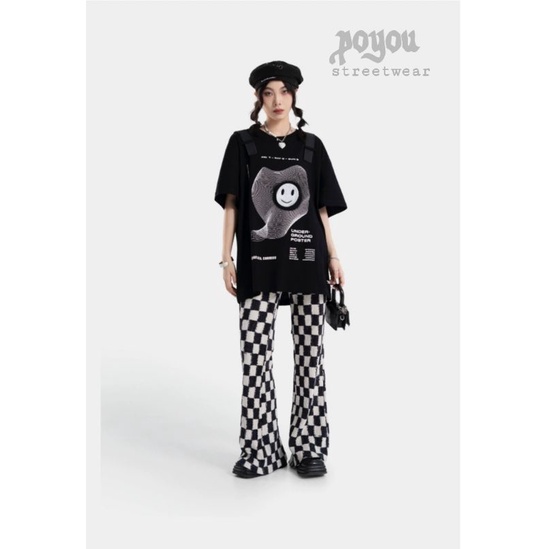 kaos unisex oversize &quot;underground poster&quot; t-shirt korea streetwear premium untuk pria dan wanita