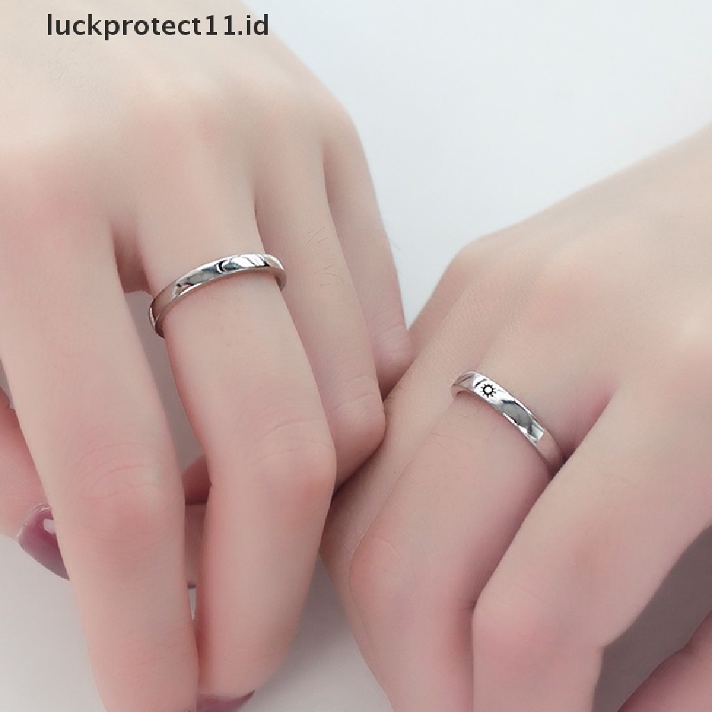 /Fashion Hot// Fashion// Fashion Opening Adjustable Sun Moon Couple Rings Untuk Hadiah Ulang Tahun Pernikahan.