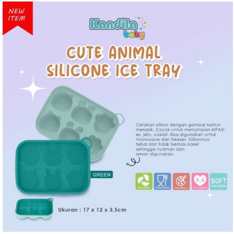 Kandila Baby KDL035-3 Cute Animal Silicone Icetray