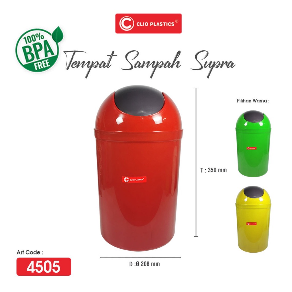 Tempat Sampah + tutup - Clio 4505