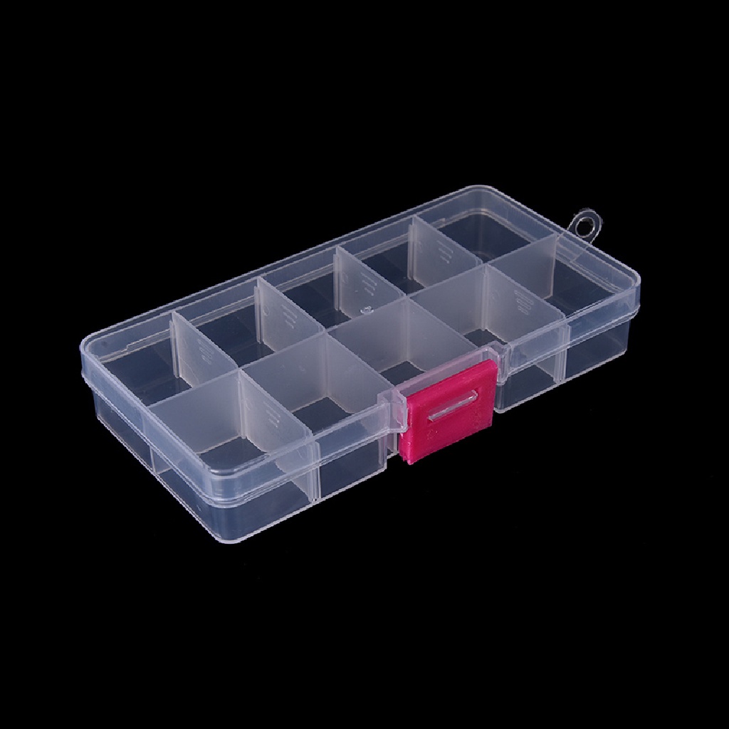 /Fashion Hot// Fashion// Plastic10 Slot Adjustable Kotak Penyimpanan Perhiasan Case Craft Organizer Manik-Manik.