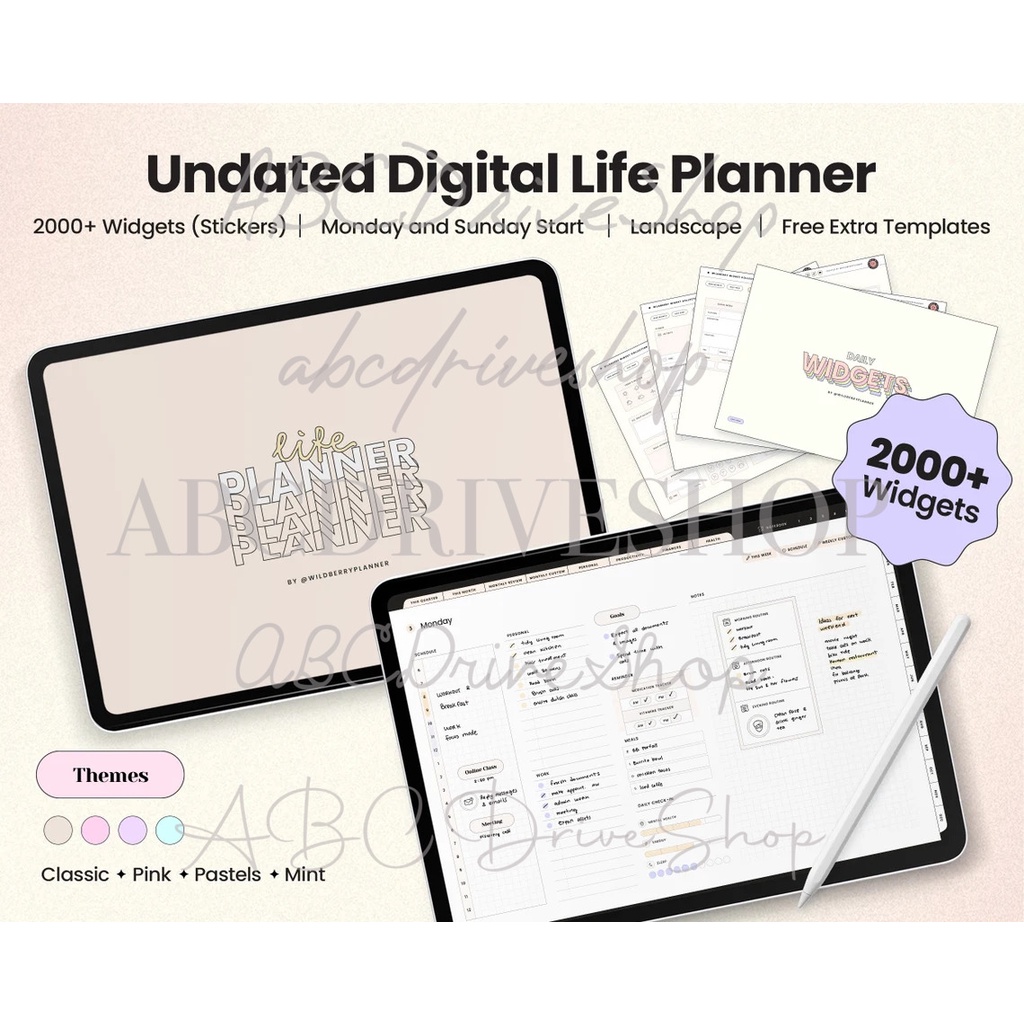 Digital Planner - Undated Life Planner Landscape