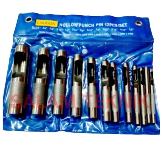 

Plong Kulit Set 12pc (1/8 - 3/4") Carrson