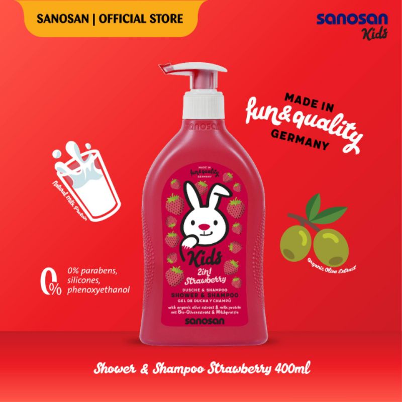 SANOSAN KIDS SHOWER &amp;,SHAMPOO 400ml