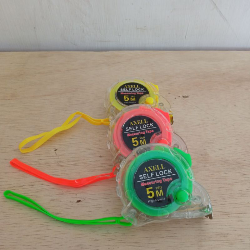 Meteran Transparan 5 meter / Meteran Bening 5 Rol Meter Transparan /Meteran Transparan / Measuring T