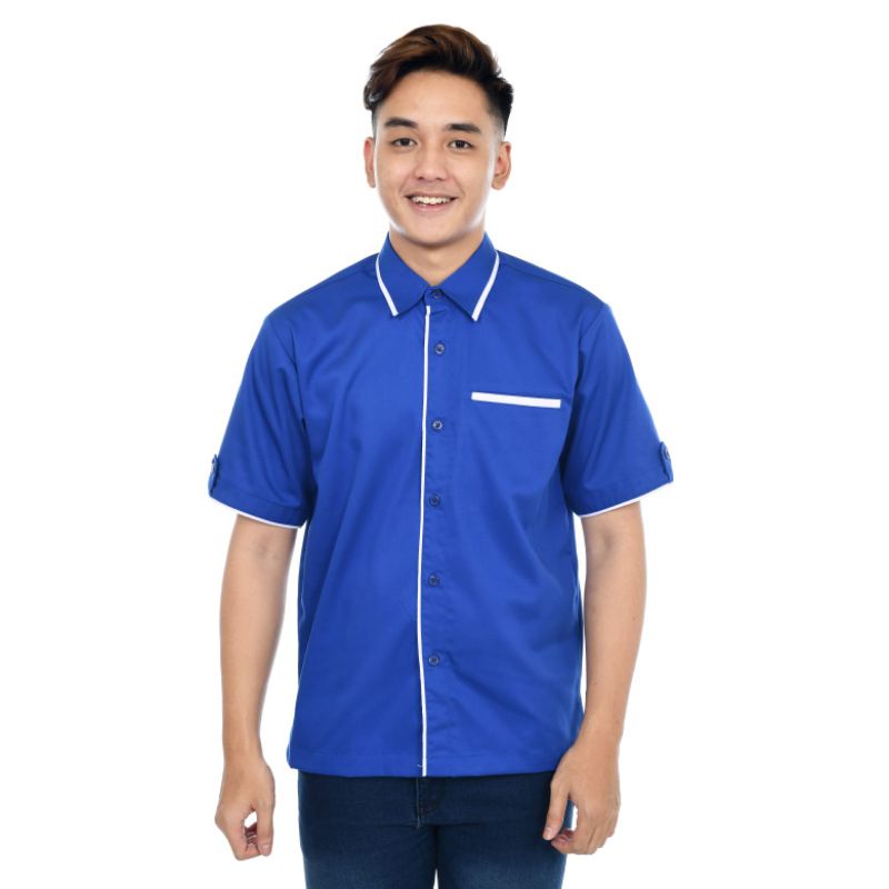 Baju kerja tangan panjang murah/Custom baju kantor/kerja/karyawan kantor/karyawan swasta/baju custom bordir/kemeja kerja harian/segampang karyawan rumah makan/restoran dan lain lain