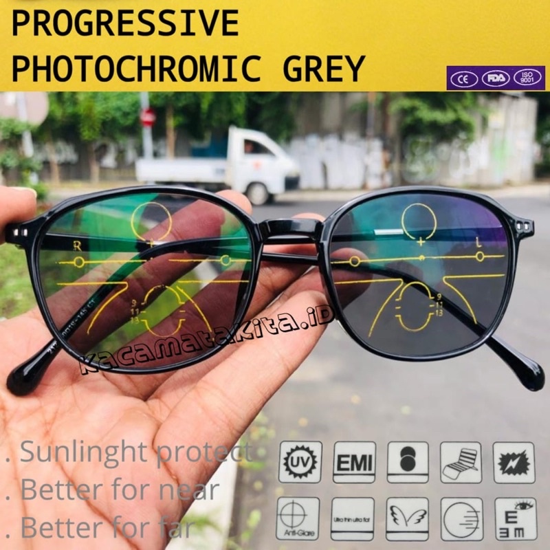 Kaca Mata Baca Progresif | Kacamata Plus Progresif Photocromic