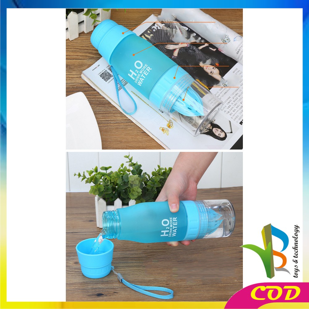 RB-C708 Botol Minum Infuser H2O Tempat Minum Tumbler Ada Alat Peras Jeruk Infused Water Sari Buah Botol Air Infuse