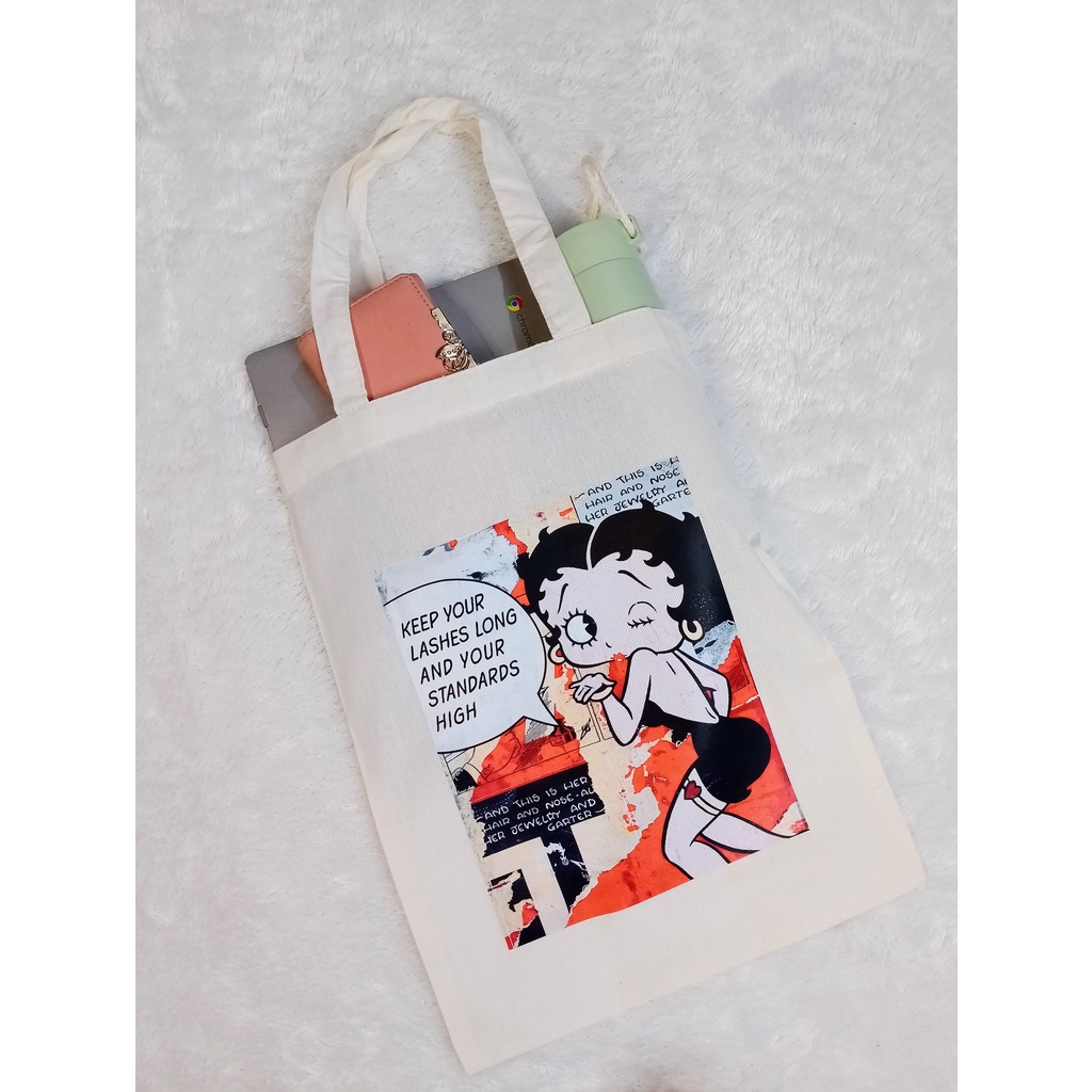 Totebag Tas Tote Betty Boop Tote bag premium Totebag zipper totebag velcro Termurah Tote Bag Wanita