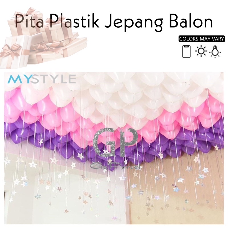 ( Rol 100 Yard ) PITA BALON PITA PESTA PITA BUNGA PITA MURAH PITA WARNA WARNI TALI BALON PITA TARIK BALON ULANGTAHUN