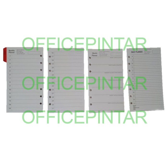 

[OFFICE] REFILL ORGANIZER LUBANG 6 UKURAN SEDANG (17-6-20) - VIP