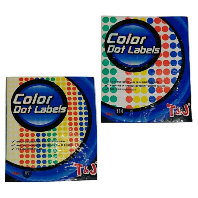 

Label Stiker Dot Bulat Warna Tom Jery 1 Pad