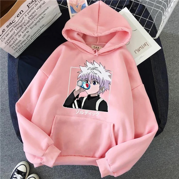 X HUNTER  Killua Zoldyk Jumper Hoodie II  Sweater Hoodie Trendy II Sweter Oblong Topi Sz M - XL ( Pria &amp; Wanita / Anak &amp; Dewasa )