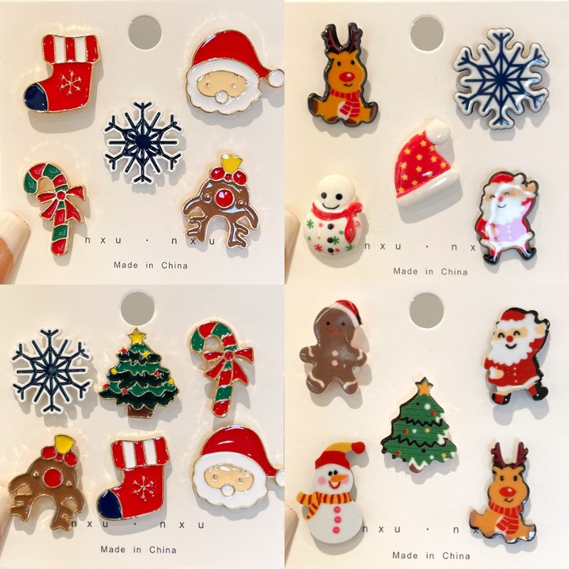 Bros Natal Logam Lucu Jepang Bros Natal Pakaian Lencana Aksesoris Pin Natal