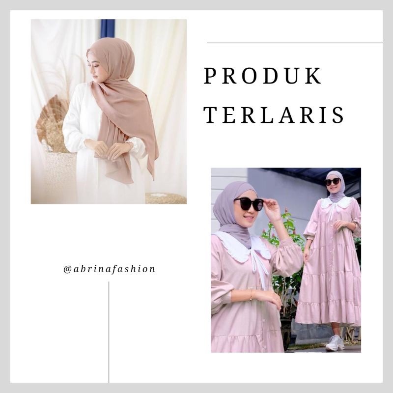 Arnita Midi Dress Gamis Muslim Maxy Fit To L Besar OOTD Remaja Wanita Casual Daily | ZOYA MIDI DRESS
