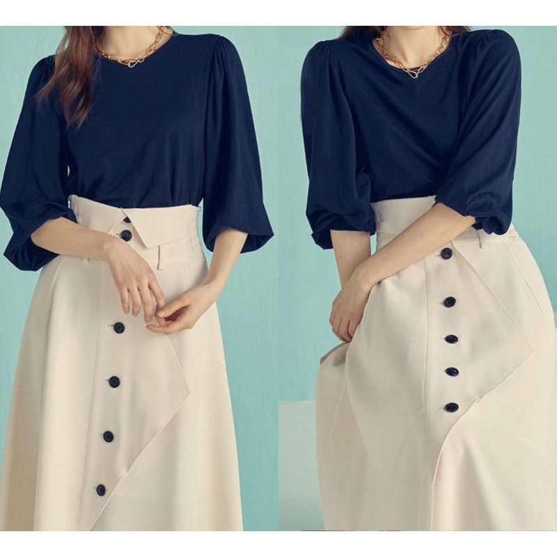 Lapiaf puff sleeve top