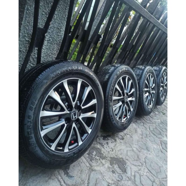 4 Velg R15 PCD 100+Ban 185/65  brio calya sigra picanto agya ayla mobilio vios jazz yaris etios datsun march picanto karimun wagon