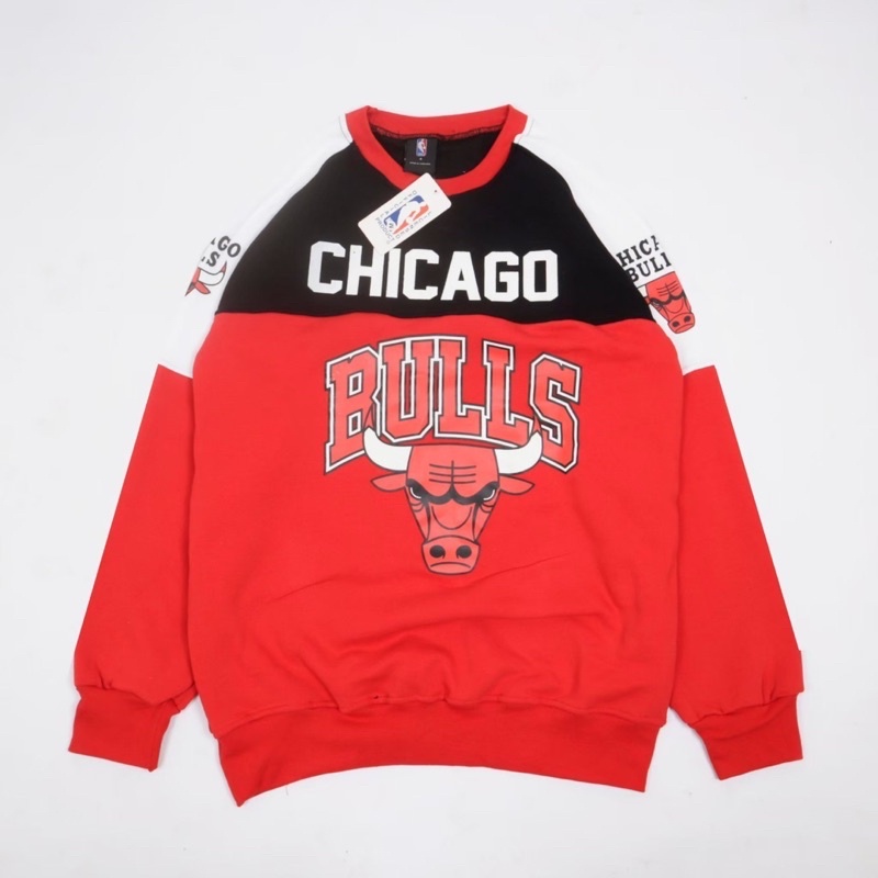 Crewneck Chicago Bulls Comby RedBlack Fulltag